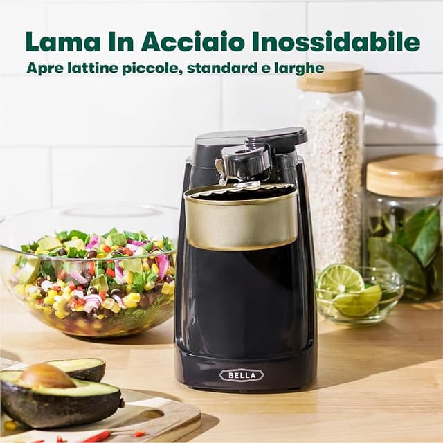 Detalle 2 de BELLA Abrelatas eléctrico multifunción con afilador integrado