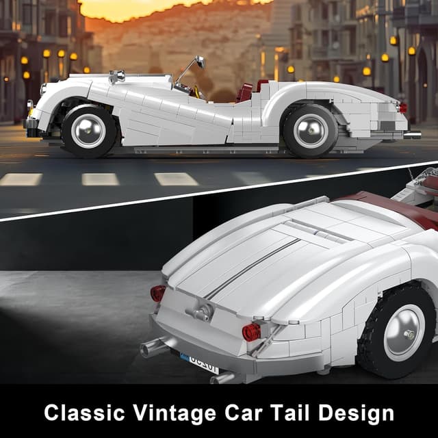 Detalle de Mould King 10236 – Kit de construction d’une voiture de sport classique (1302 pièces) version statique, dès 14 ans