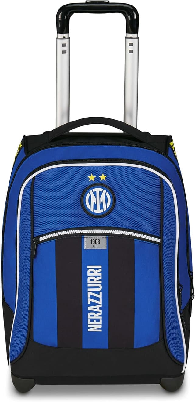 Detalle 2 de Seven Inter Big Trolley Calcio 2 in 1: trolley e zaino fisso Blu, fino a scuola elementare e media