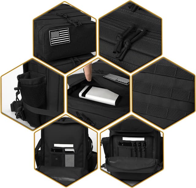 Thumbnail 4 de QT&QY Taktischer Rucksack 45L