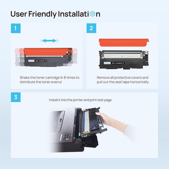 Detalle de HALLOLUX 117A Toner-Set kompatibel für HP 117A (1x Schwarz, 1x Cyan, 1x Magenta, 1x Gelb) für Color Laser MFP 178/179/150