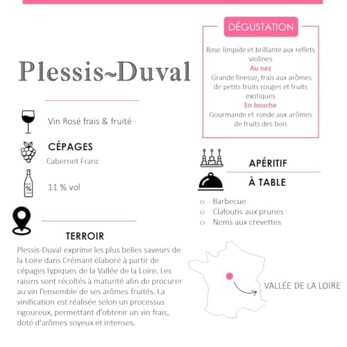 Detalle de PLESSIS-DUVAL Cabernet d'Anjou Rosado 🍷 Bag in Box 3L
