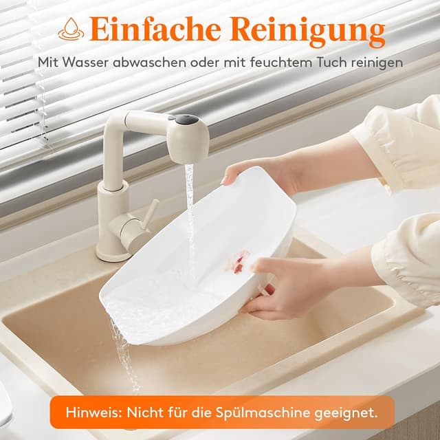 Detalle 2 de Lifewit Obst-Etagere mit 2 Etagen und Metallständer – Obstschalen aus PET, weiß & goldfarben