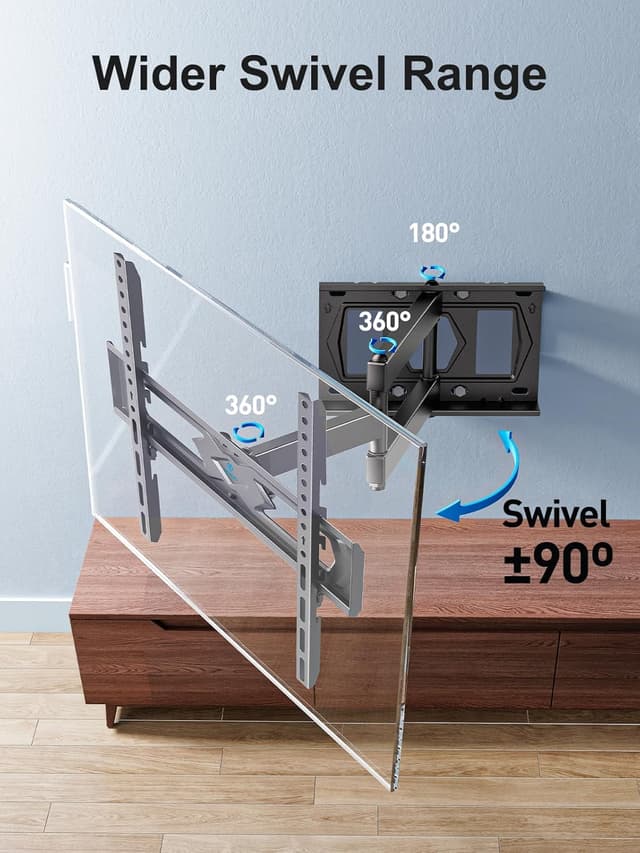 Detalle de PERLESMITH TV Wandhalterung 26–60" für Fernseher bis 40 kg