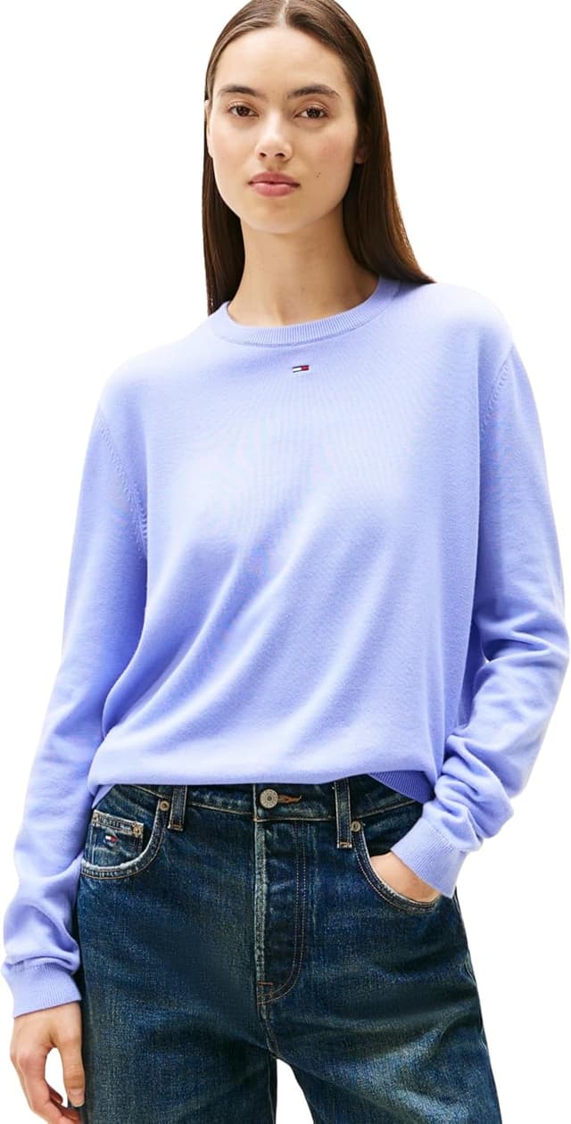 Detalle 2 de Pull Femme Tommy Jeans Essential Crew en coton