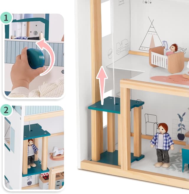 Thumbnail 4 de OOOK Maison de PoupĂ©e en Bois avec Ascenseur đźŹ