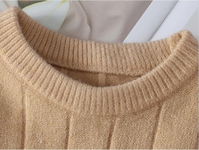 Detalle 2 de GURUNVANI Unisex-Pullover mit Farbverlauf und Rundhalsausschnitt (gedrehte Textur)