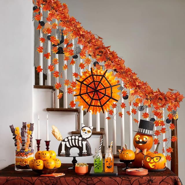 Detalle de 24 pc autumn leaf garland vines