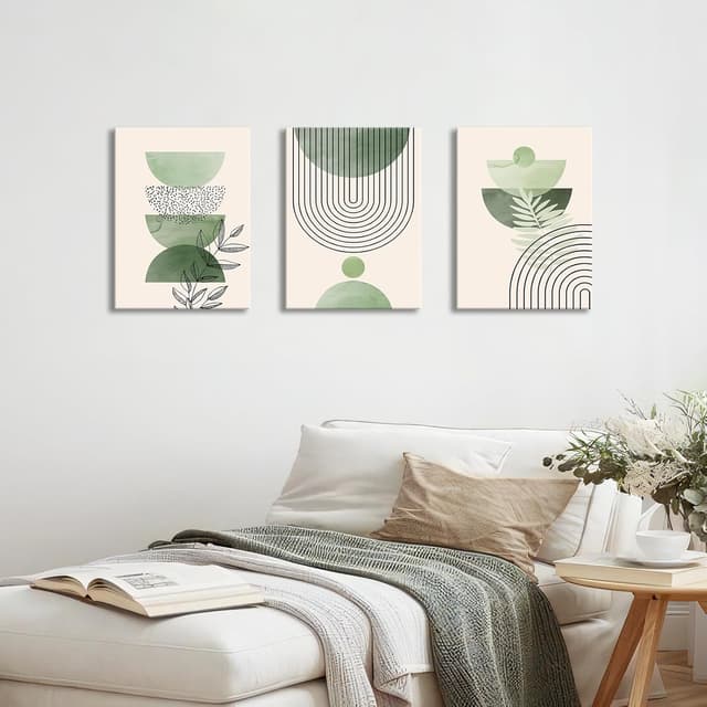 Thumbnail 2 de 3 Piezas Marcos de Madera Cuadros Abstractos 30x40cm 🖼