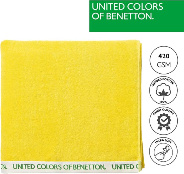 Thumbnail 1 de Benetton Toalla de Playa Amarilla 90x160 cm 🌈