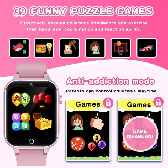 Thumbnail 4 de Kids Smart Watch 1.54" HD 39 Games