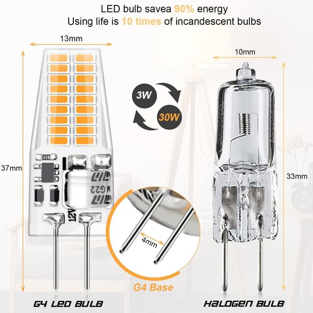 Detalle de Auting G4 LED 3W Warmweiß 3000K
