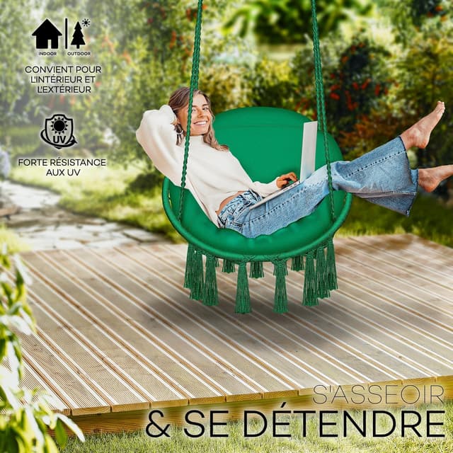 Thumbnail 6 de tillvex Hamac Chaise Suspendu 200 kg