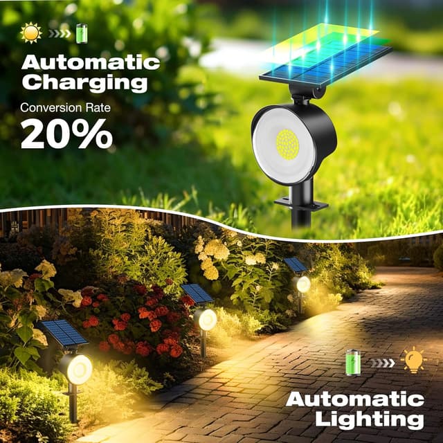 Thumbnail 3 de nipify 12 Faretti Solari LED da Esterno 53 LED