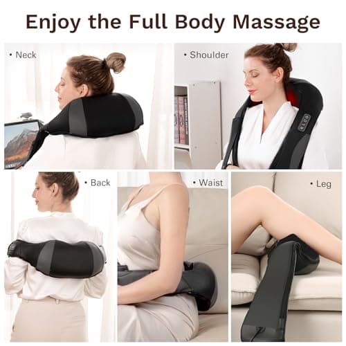 Detalle 2 de Masajeador Cervical Shiatsu con Calor y Rotación🌀