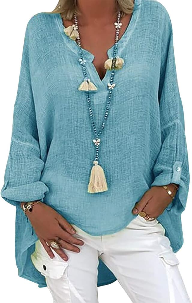 Thumbnail 4 de Tincini Leinenbluse Damen V-Ausschnitt