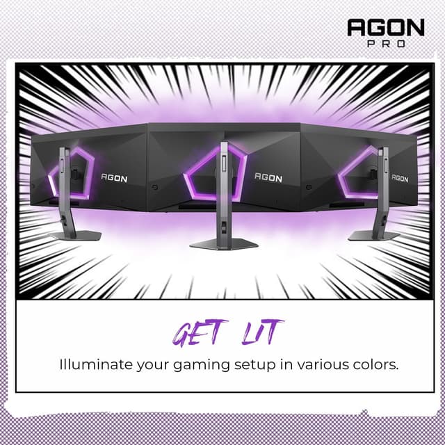 Detalle de AOC AGON PRO 27" QD-OLED Gaming Monitor (AG276QZD2) — QHD 240Hz HDR400