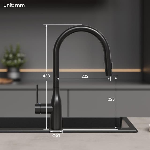 Detalle 2 de CECIPA Miscelatore cucina nero 360°