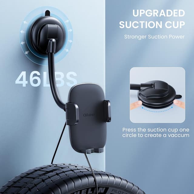 Thumbnail 2 de Qifutan Cell Phone Holder Long Arm for Dashboard