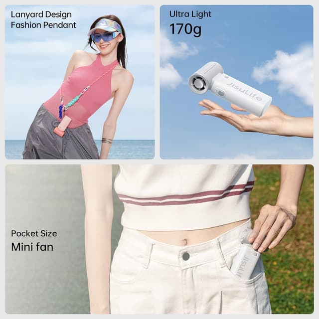 Thumbnail 4 de JISULIFE Life9 portable handheld fan 5000mAh 🔌?