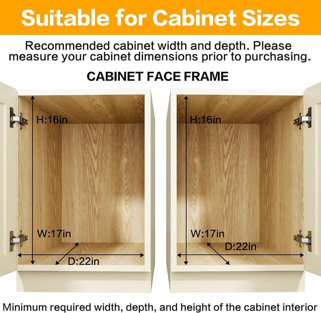 Thumbnail 2 de QUYUWU 2-Tier Pull-Out Kitchen Cabinet Shelf & Drawer Organizer (16" W x 21" D)