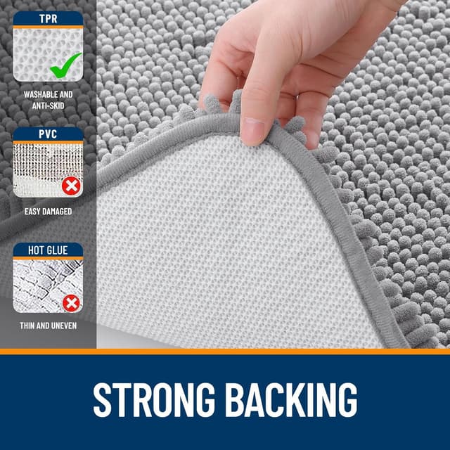Thumbnail 5 de Olanly Bath Mat 30 x 20 inches absorbent gray