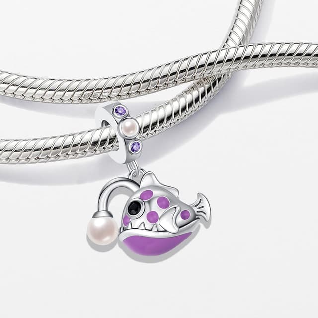 Detalle de BOIGEGU Charm-Anhänger Silber Emaille für europäischen Charms-Schmuck (Tiere/Meerestiere)