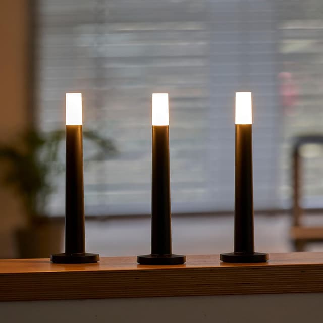 Detalle 2 de Northpoint LED Lounge Stabkerzen Set 3-teilig