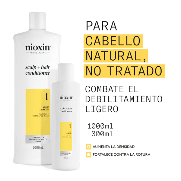 Detalle 2 de Nioxin 1 Acondicionador para Cabello Natural 💧 1000 ml