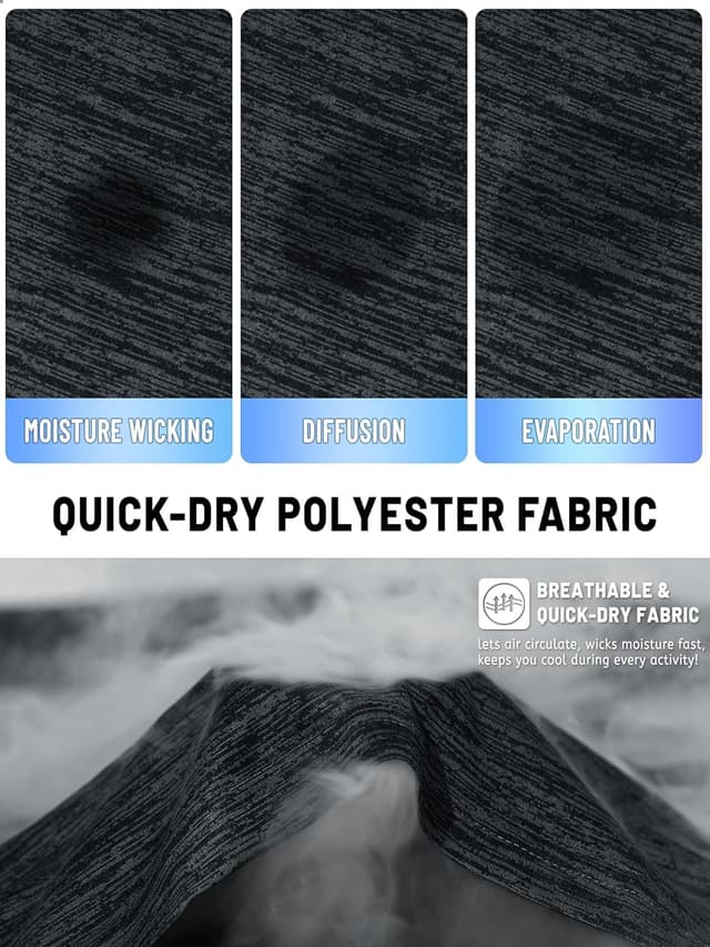 Detalle 2 de TACVASEN maglietta running uomo a asciugatura rapida con strisce riflettenti