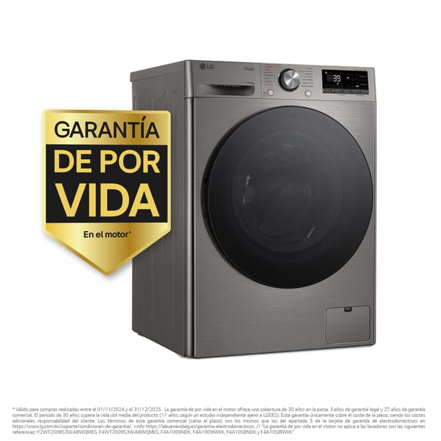 Detalle de LG Lavadora secadora 11 kg lavado 1400 rpm
