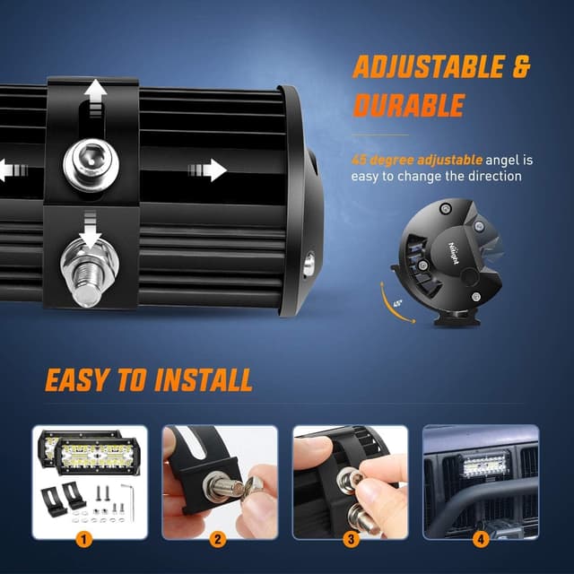 Detalle de Nilight LED Spot Flood Combo Bar 120W