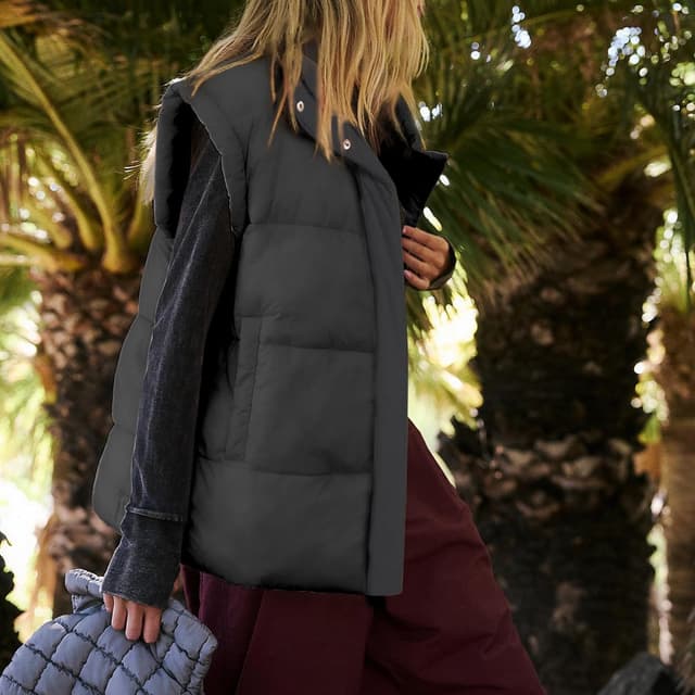 Thumbnail 6 de Songling Oversized Puffer Vest Women’s Quilted Warm Coat