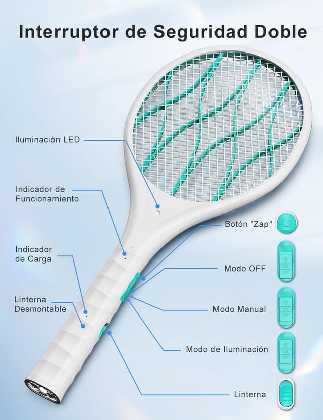 Thumbnail 6 de AROEVE Raqueta Mosquitos 4000V