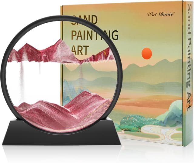 Thumbnail 6 de Wai Danie Pittura di Sabbia che Scorre Quadro Sabbia Movimento 3D Hourglass Deep Sea Sandscape da 7”