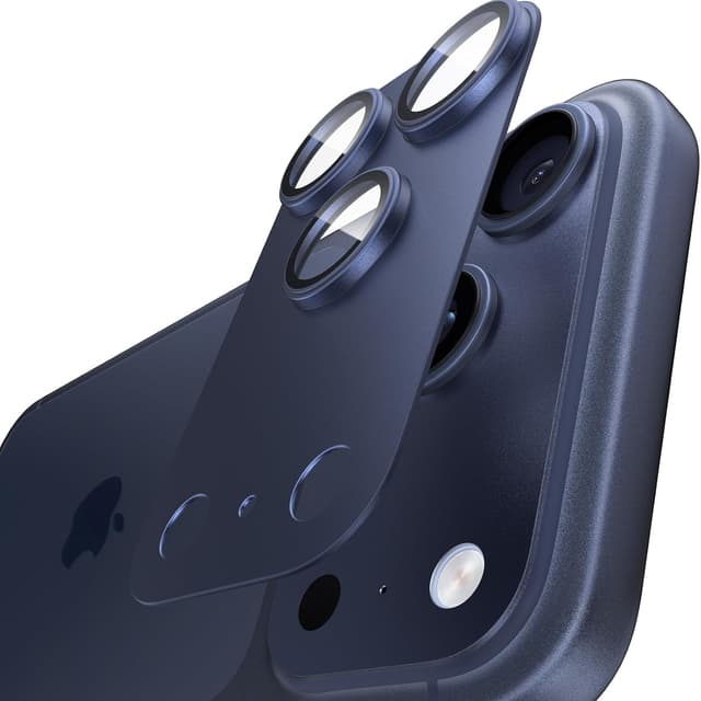 Detalle de TORRAS Kameraschutz für iPhone 17 Pro – 9H+ Glas, kratzfest & optisch mit AR-Technologie (blau)