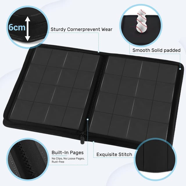 Detalle 2 de WITHYU 16 Taschen Sammelalbum für Karten