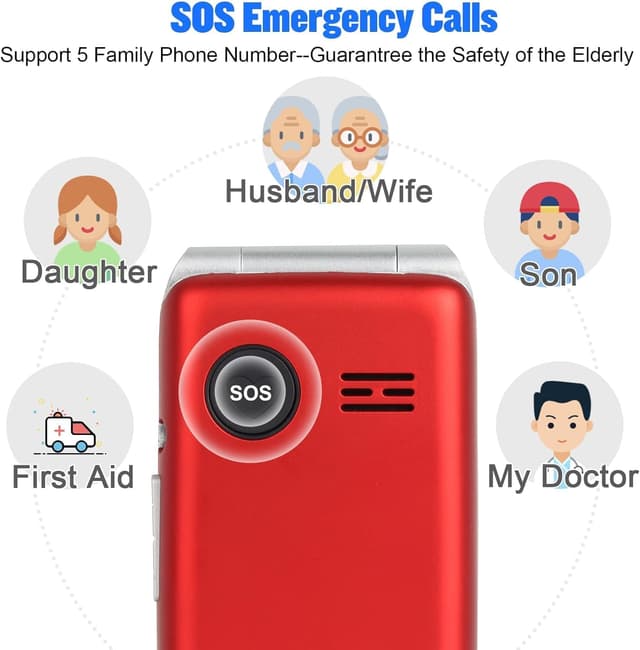 Thumbnail 6 de artfone Senior Flip Phone for Elderly