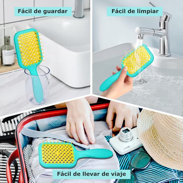 Thumbnail 5 de SHINLEA Cepillo Desenredante Ventilado para Todo Tipo de Pelo 💙