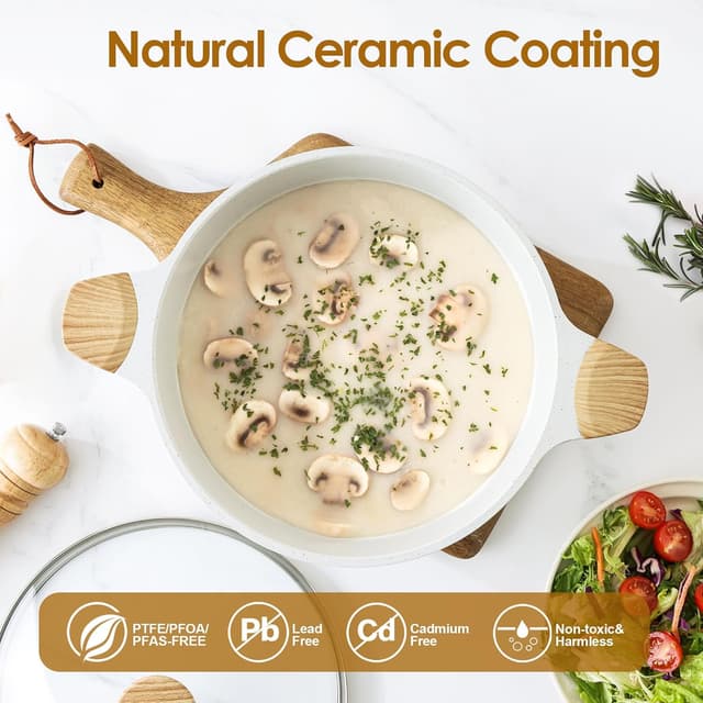 Detalle de SENSARTE 4.5 Quart Ceramic Stock Pot ⚙