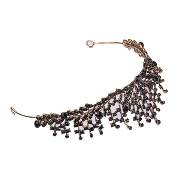 Thumbnail 2 de Schwarze Kristall Tiara Kronen für Frauen