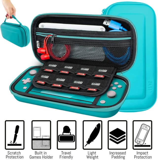 Detalle de Switch Lite accessories bundle, Orzly case