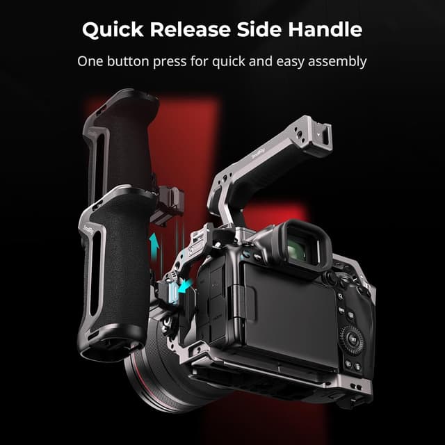 Detalle 2 de SmallRig HawkLock H21 QR Seitengriff Side Handle mit NATO-Schiene – 5633 (36 mm höhenverstellbar, für Links oder Rechtshänder)