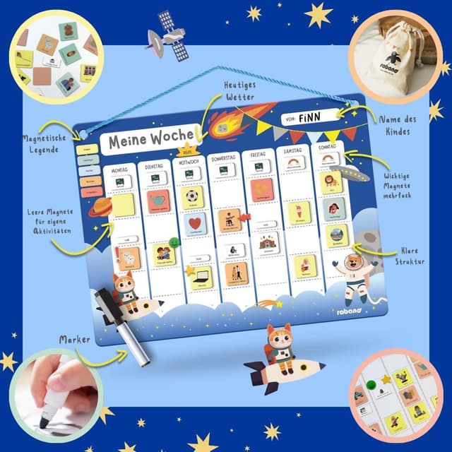 Thumbnail 3 de Rabano Art Wochenplaner 200 Magnete 🗓