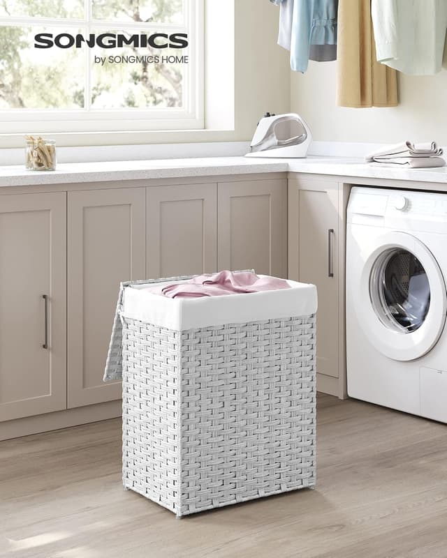 Detalle de SONGMICS Cestino 90 L con coperchio