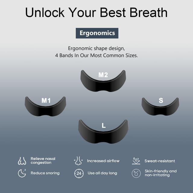 Detalle 2 de Magnetische Nasenpflaster Schnarchen (60 Stück) – Anti-Schnarch-Nasenstrips mit Magneten