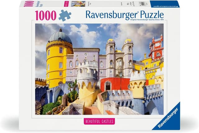 Detalle de Ravensburger Puzzle 1000 pezzi Palazzo Nazionale della Pena (Portogallo) – puzzle per adulti +14 anni, 70 x 50 cm