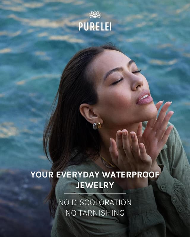 Thumbnail 4 de PURELEI Orecchini Drop acciaio dorato 18K