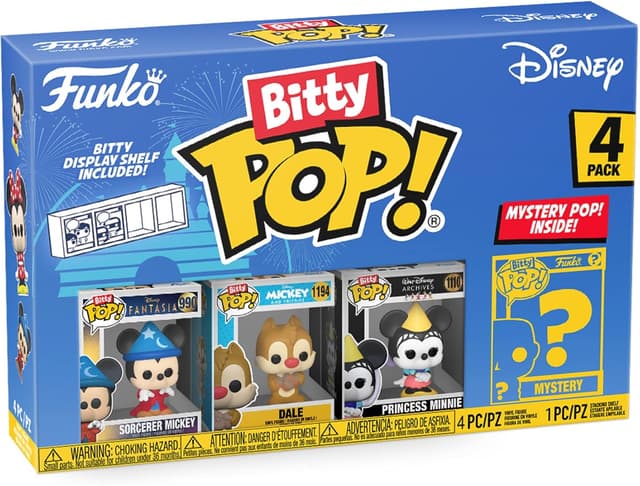 Detalle de Funko Bitty Pop! Disney “Sorcerer Mickey, Dale, Princess Minnie” – mini figura misteriosa 2,2 cm da collezione