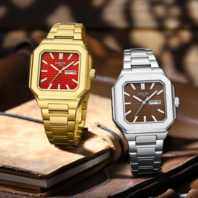 Detalle 2 de NIBOSI orologio uomo quadrato analogico